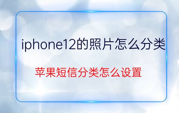 iphone12的照片怎么分类 苹果短信分类怎么设置？